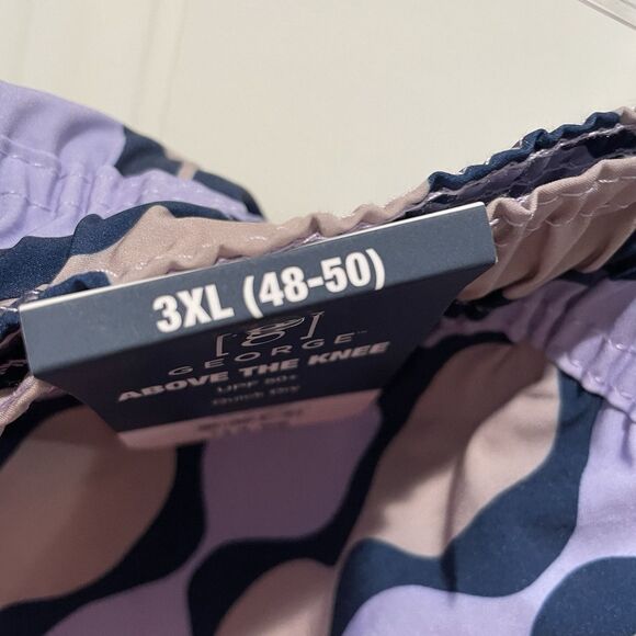 MEN’S Swim Shorts George Above the Knee UPF 50 Big and Tall 3XL 48/50 NWT - Picture 4 of 8